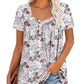 ⏰Hot Sale 50% Uitverkoop⏰Vrouwen Zomer Geplooid Gedrukt Korte Mouwen