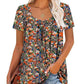 ⏰Hot Sale 50% Uitverkoop⏰Vrouwen Zomer Geplooid Gedrukt Korte Mouwen