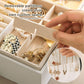 Grote Capaciteit PU Lederen Oorbellen & Ketting Organizer met Slot
