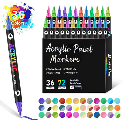 🎁Laatste dag Promotie-49% 🌈Dual Tip Acrylic Paint Pen Marker