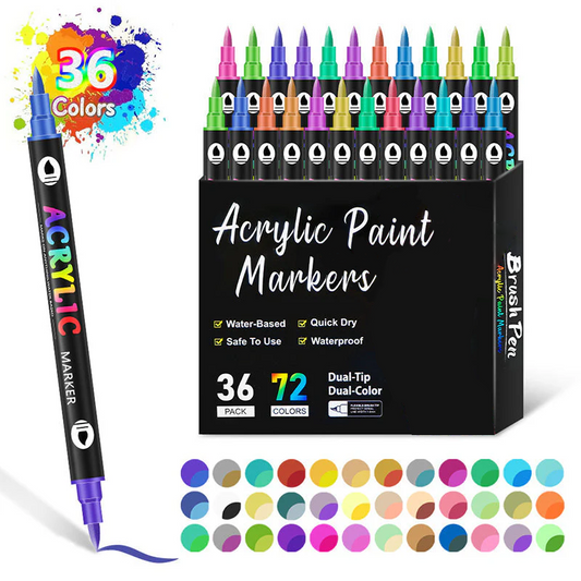 🎁Laatste dag Promotie-49% 🌈Dual Tip Acrylic Paint Pen Marker