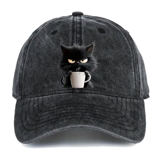 🔥Uitverkoop 50% Korting✨Schattige zwarte kat vintage baseballpet