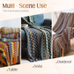 Boho gestreepte plaid met kwastjes