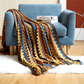 Boho gestreepte plaid met kwastjes