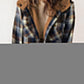 Trendy geruite winterjas met capuchon voor dames