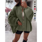 DAMES THERMISCHE KARDIGAN MET STAANDE KRAAG EN OPEN VOORZIJDE HERFST OVERSIZED SWEATERJAS MET KNOPEN