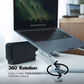 360° draaibare aluminium laptopstandaard - draagbaar, opvouwbaar en in hoogte verstelbaar