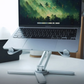 360° draaibare aluminium laptopstandaard - draagbaar, opvouwbaar en in hoogte verstelbaar