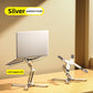 360° draaibare aluminium laptopstandaard - draagbaar, opvouwbaar en in hoogte verstelbaar