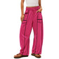💖Uitverkoop 50% korting🌸Pantalon ontspannen met grote benen en koord voor vrouwen