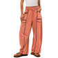 💖Uitverkoop 50% korting🌸Pantalon ontspannen met grote benen en koord voor vrouwen
