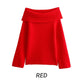 Dames off-shoulder losvallende trui met lange mouwen