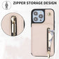 PU lederen RFID-blokkering Zipper Portemonnee telefoonhoesje voor Phone