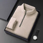 Men's Solid Half Zip Long-Sleeve Tops