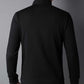 Men's Solid Half Zip Long-Sleeve Tops