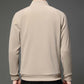 Men's Solid Half Zip Long-Sleeve Tops