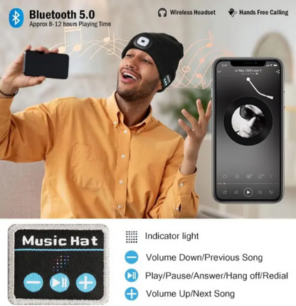 ❄️3 in 1 Bluetooth hoofdtelefoon gebreide muts🧶🎵
