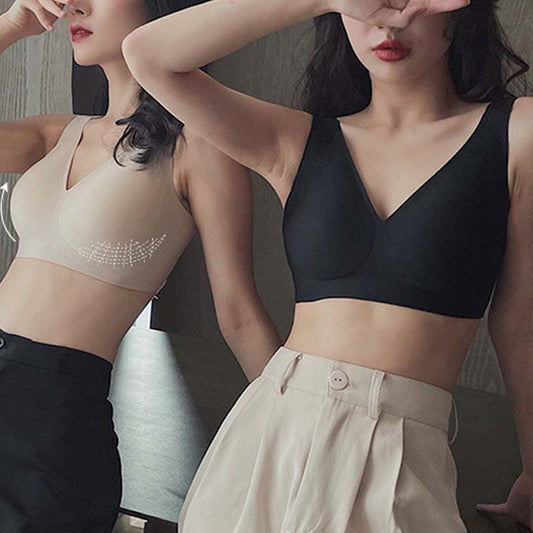 🌷Lente Nieuwe Collectie🌸 Draadloze Jelly Beha Dames Comfortabele Beha Ondersteunende Beha Zonder Beugel Verzamelde Beha Naadloze Dagelijkse Beha Volledige Dekking T-shirt Beha