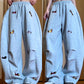 🎁Uitverkoop 50% Korting🔥Geborduurde puppy baggy barrel sweatpants met trekkoord