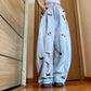 🎁Uitverkoop 50% Korting🔥Geborduurde puppy baggy barrel sweatpants met trekkoord