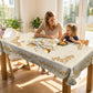 🌸 Waterdicht Tafelkleed met Goudkleurige Rozen – Luxe Look, Dagelijks Beschermd | 50% Korting