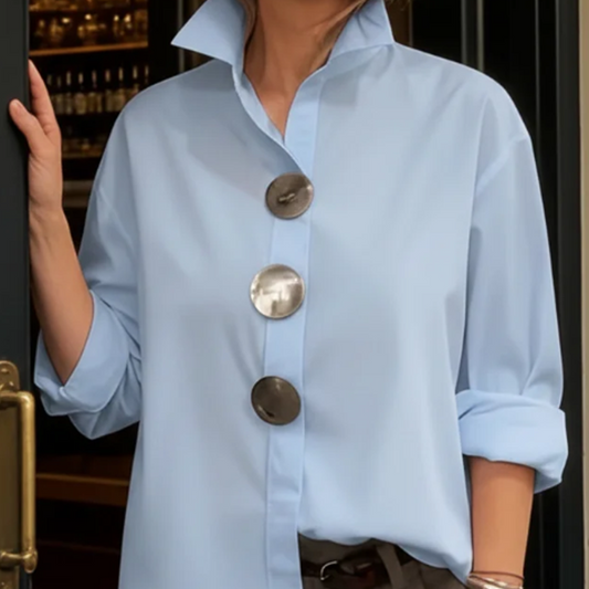 👚 Oversized Damesblouse met Knopen – Stijlvol & Comfortabel