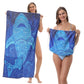 2-in-1 bedrukte strandtas-rugzak