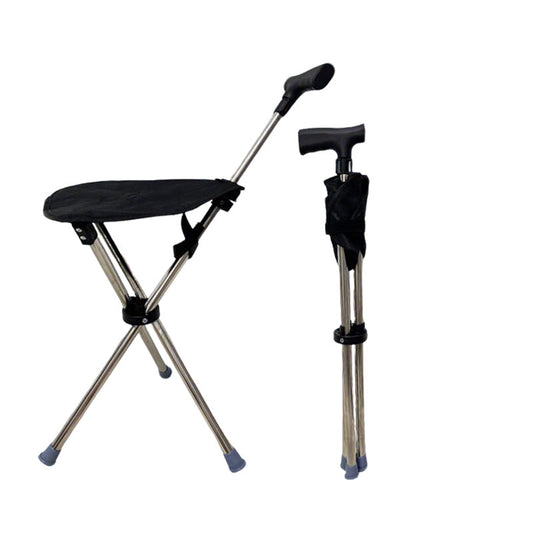 ⏳Uitverkoop 50% Korting🔥2-in-1 opvouwbare wandelstok met stoel