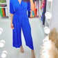 Gestippelde Print Elastische Taille Jumpsuit