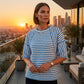 🔥 UITVERKOOP 50% KORTING ✨ Gestreepte T-shirt met relaxte pasvorm voor dames