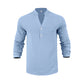 Autumn Casual Henley T-Shirt for Men 