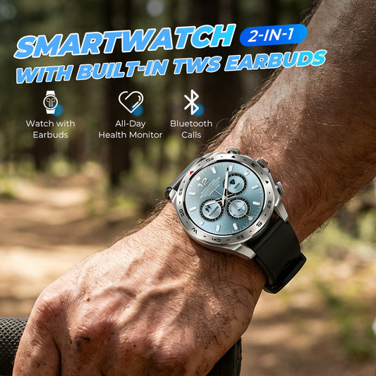 2-in-1 smartwatch met ingebouwde TWS-oordopjes
