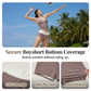 Dames zwemkleding set met ruitjespatroon, bestaande uit een top met V-hals en een short.