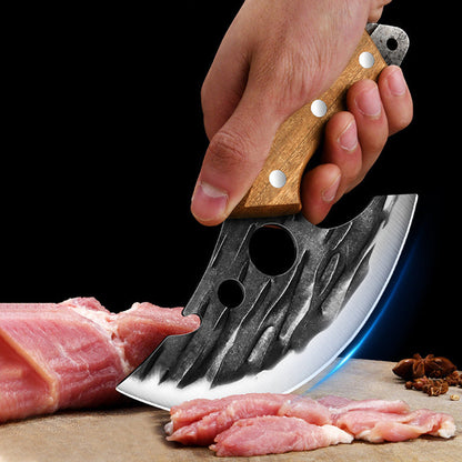 🔪 Handgesmeed Mini-Hakmes met Schede – Compact, Scherp & Handig in de Keuken ✨