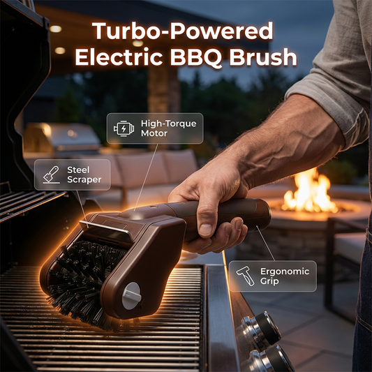Reinigingsborstel voor elektrische barbecue